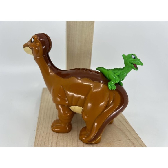 Vintage Little Foot & Ducky The Land Before Time Coin Piggy Bank 5.5" (Wendy's) - Picture 3 of 3